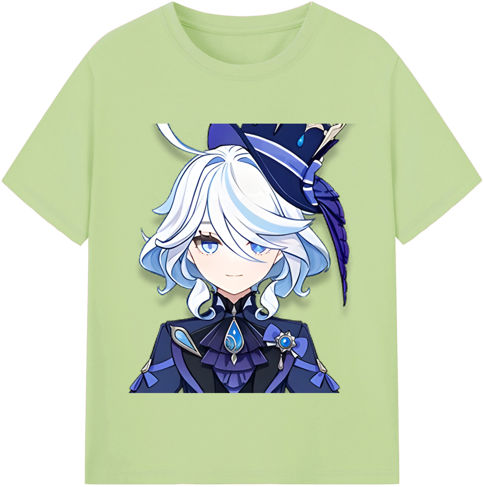 げんし神 フリーナ genshin Furina 綿100％半袖Tシャツ（フロントプリント）